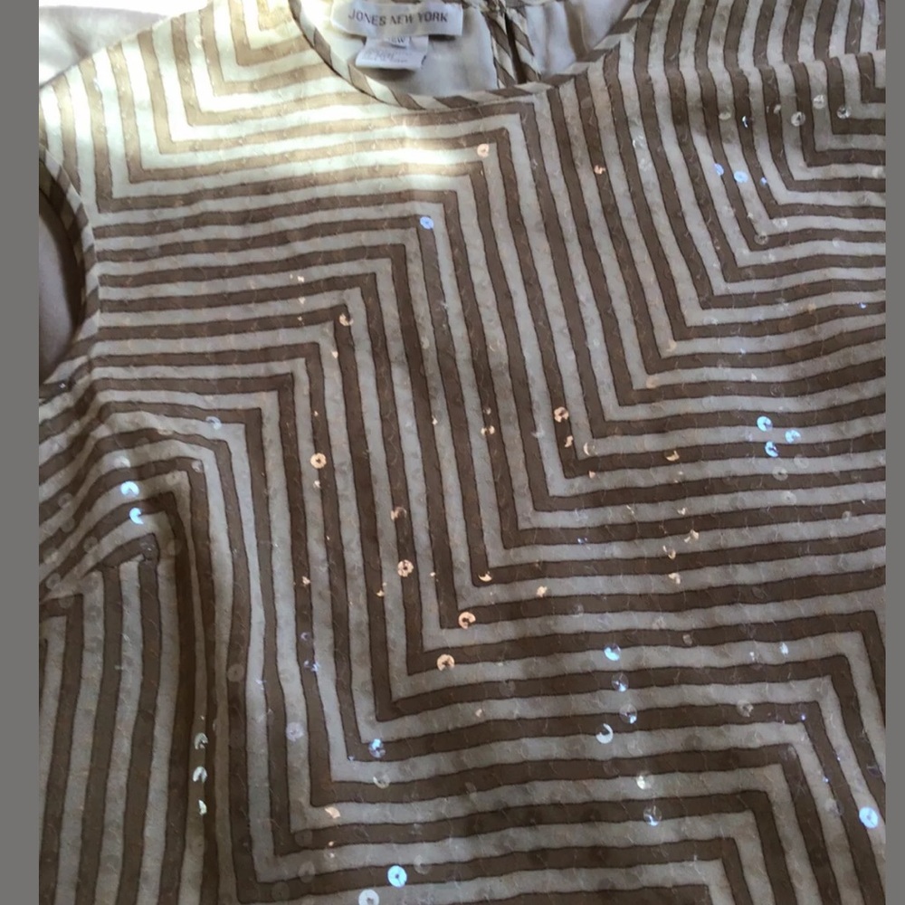 Jones lined silk sequin top, 16W - Picture 5 of 6